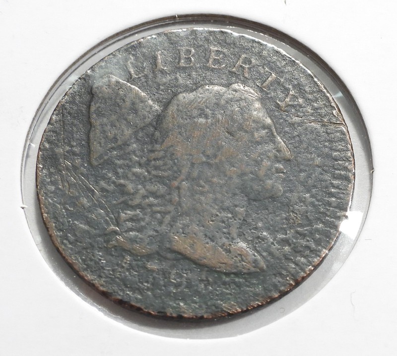 1795 Liberty Head Large Cent with Fine Details corroded "Date is visible"  (247)