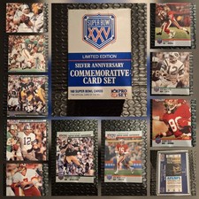 Limited Edition Super Bowl XXV Commemorative Card Set – Featuring NFL Legends 