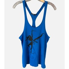 Jo Jax Dance Graphic Racerback Tank Blue Size Adult S