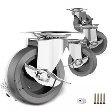 3 Inch Caster Wheels, Casters Set of 4, Heavy Duty Casters with Brake, Locking C