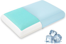 Cooling Gel Memory Foam Pillow for Hot Side Sleepers, Neck Support, Blue Erg