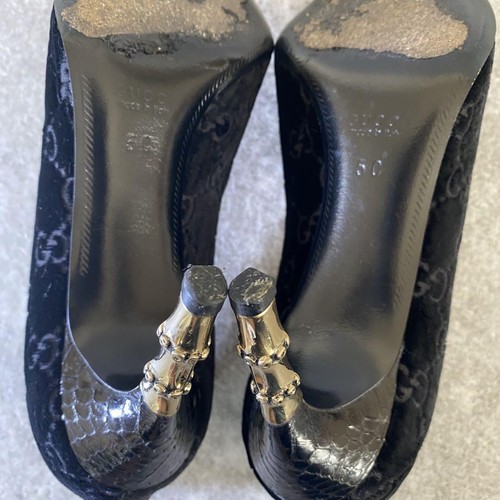 Top Zustand Gucci GG Samt High Heel Pumps, Gr. 5 - Bild 9 von 24