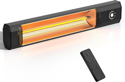 34'' Waterproof Infrared Electric Patio Heater with Remote & 9 Heat Settings