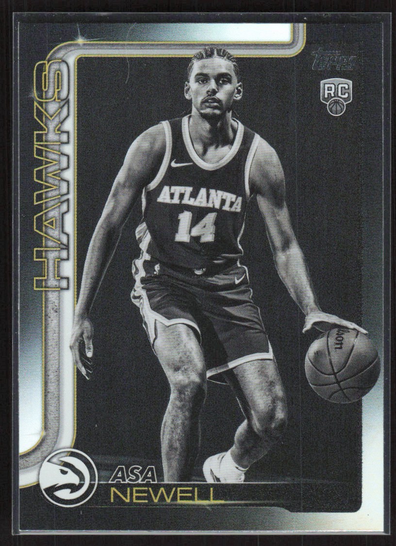 2025-26 Topps Blackout Asa Newell Rookie Atlanta Hawks #223