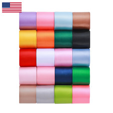 Keosree 1-1/2 Inch 20 Colors Satin Ribbon Set 1.5 X2Yd X 20Rolls Rainbow
