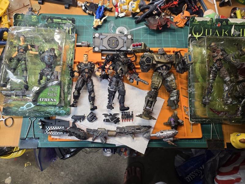 ReSaurus Quake II Action Figures Jungle Marine Athena Alien Strogg Iron Maiden