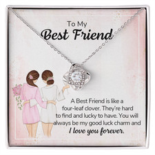 Best Friend Party Gift Necklace, Gift Pendant For BBF Wedding, To My Best Friend