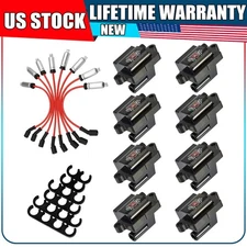 8 Square LS3 Ignition Coil Pack & Spark Plug Wire For Chevy GMC 4.8/5.3/6.0/8.1L