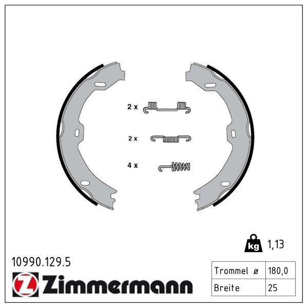 Zimmermann Handbremsbacken Hinten MERCEDES-BENZ CLS C219 E-KLASSE S211 W211 SL-image