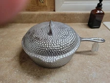 CHF ( Chicago Hardware Foundery) hammered plated chicken fryer.