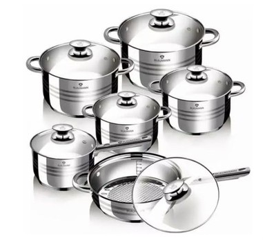 Berlinger Haus Blaumann BL-1031, Kochgeschirr-Set, Induktion, 12-teilig