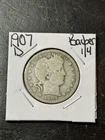1907 D Barber Silver Quarter Good Condition U.S. 25c Type Coin (Raw18780)