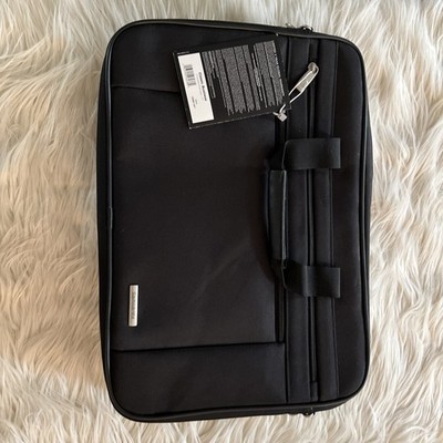 Samsonite Classic Business 2 Gusset Briefcase 17'' Black Ballistic Shoulder Strap