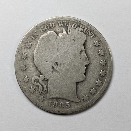 1905 S Barber Head Half Dollar