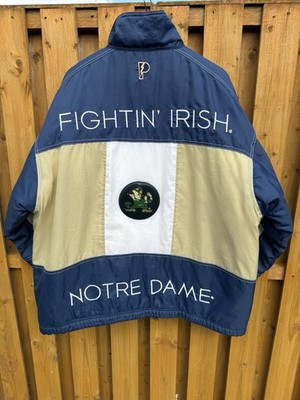 Vintage 90s Notre Dame Fighting Irish Pro Player Jacket L NCAA Made In Korea
