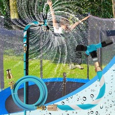 Trampoline Sprinkler for Kids Backyard Water Park Net Friendly WaterWhirl...