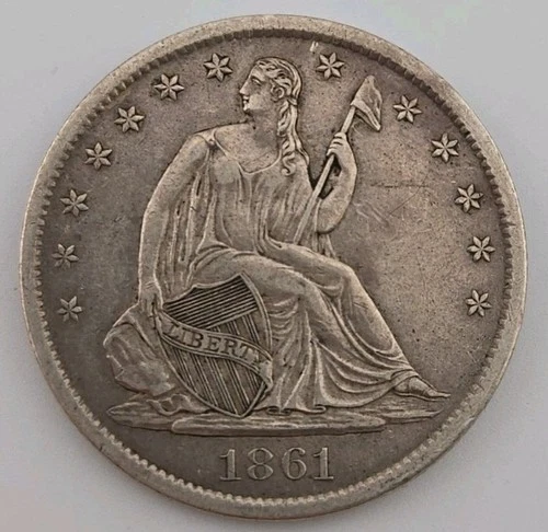 1861-S Seated Liberty Half Dollar — photo from the most recent tracked eBay sale