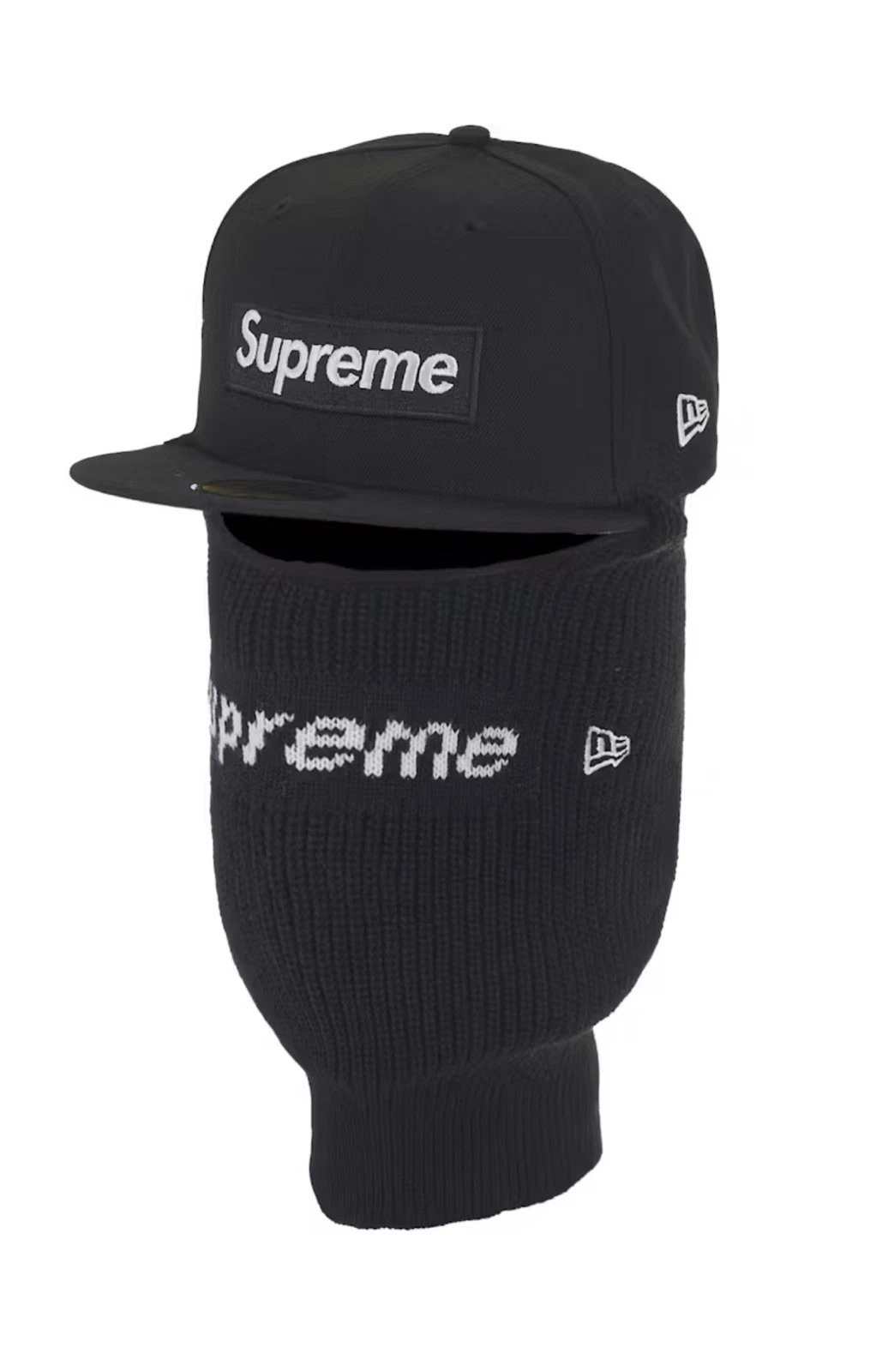 Supreme New Era Box Logo 59Fifty Balaclava Cap *SAMEDAY SHIPPING* Black 7 3/8