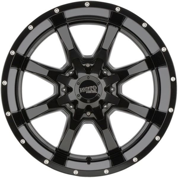 (Set of 4) Moto Metal MO970 16x8 8x6.5" +0mm Gloss Black Wheels Rims 16" Inch - Image 4 of 4