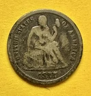 1877-CC Seated Liberty Dime. 90% Silver. G-VG Condition. Charity Auction.￼