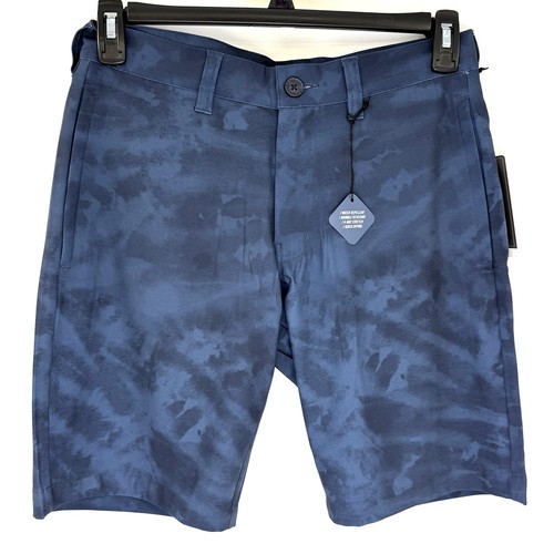Travis Mathew Dock Head Hybrid Shorts Mens 30 Insignia Blue Tie Dye Golf Swim