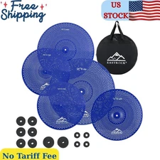 5-Piece Low Volume Cymbal Set with Bag - 14" Hi-Hat 16" Crash 20" Ride