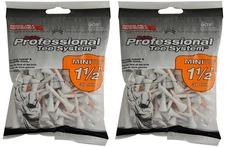 Pride Professional Tee System Minitee 1 ½" Golf Tees, 90 Count (Pack of 2)