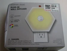 Sharper Image Plug-in Color Changing Wall Diffuser w/ Essential Eucalyptus Oil 