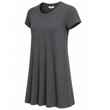 Madewell Dress Women Small A-Line T-Shirt Short Sleeve Gray Solid Fit Flare 2018