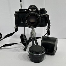 Nikon EM 35mm Camera Nikkor 50mm Lents 2X Tripod