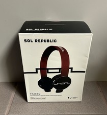 SOL REPUBLIC 1201-03 Tracks V8 Interchangeable Red Headphones NIB NEW/SEALED