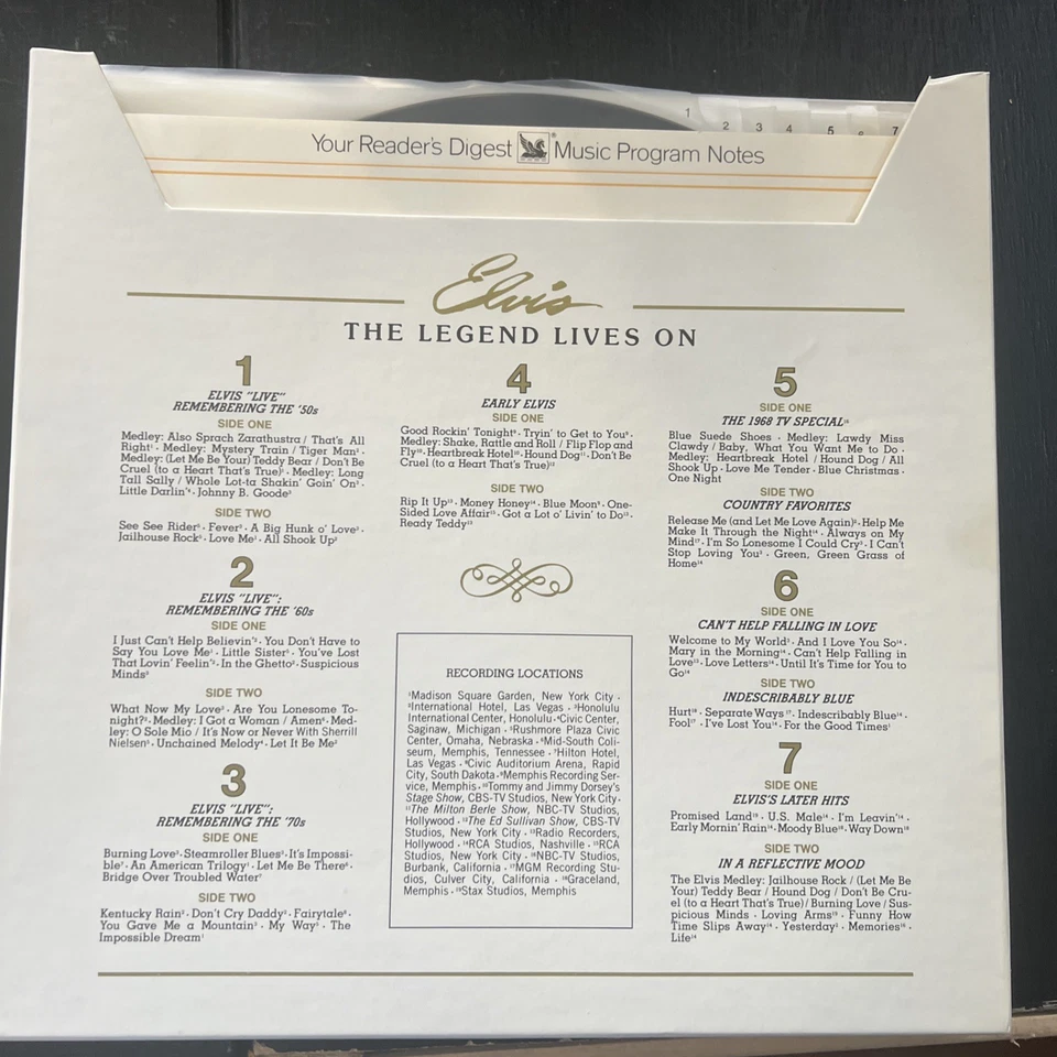 ELVIS PRESLEY - THE LEGEND LIVES ON - 7 VINYL LP BOX SET READER'S DIGEST - Image 2 of 4