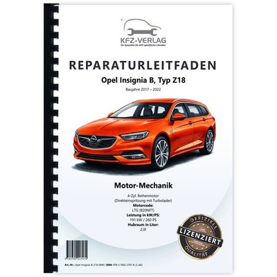 Opel Insignia B 17-22 4-Zyl 2.0l Benzinmotor 191kW LTG B20NFT Reparaturanleitung