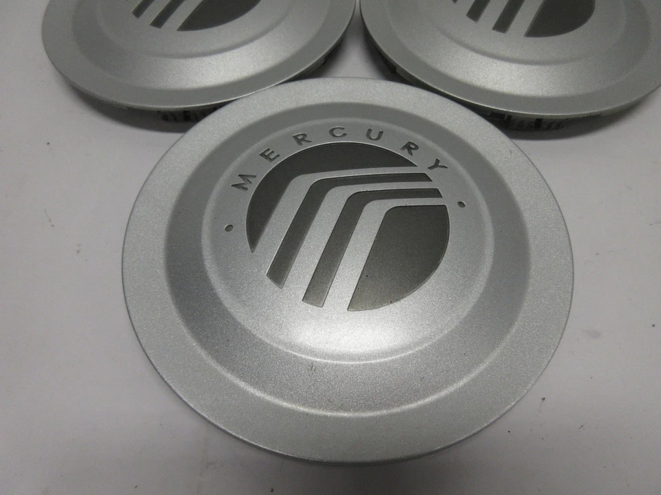 Silver Set Of (3) 06-11 Mercury Grand Marquis Center Cap Hubcap 6W33-1A096-AB - Image 4 of 4