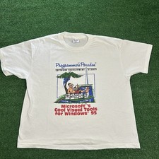Vintage 95 Programmer’s Paradise Microsoft Visual Tools T-Shirt XL Single Stitch