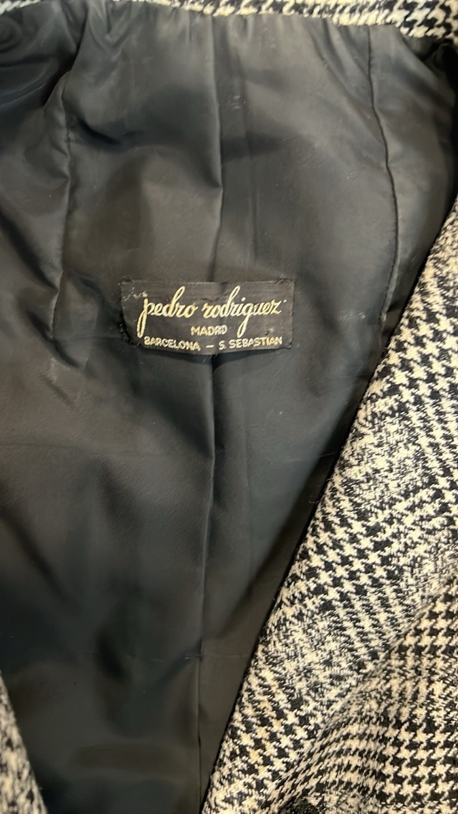 Vintage Master Designer Pedro Rodriguez Herringbone 3/4 Sleeve Blazer RTM image 7