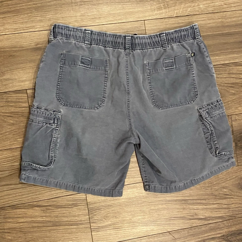 Shorts cargo vintage Ocean Pacific veludo ardósia azul extra grande 100% algodão - Imagem 2 de 4