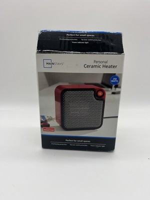Mainstays Personal Ceramic Heater DQ1723-BLK New Open Box Tested