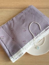 10 yds cute purple cherry narrow double gauze cotton fabric 260135