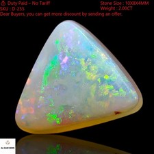 2.00 Cts Trillion Doublet Opal Cabochon Handmade Gemstone Natural 10x8x4 mm