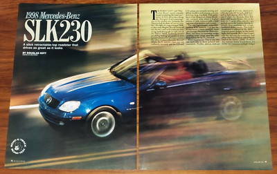 MERCEDES BENZ 1998 SLK230 MAGAZINE ARTICLE ROAD & TRACK ROAD TEST CONVERTIBLE