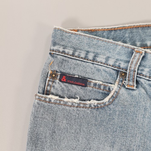 Dolce & Gabbana Womens Short Blue W30 Distressed Bermuda Ripped - Picture 5 of 12