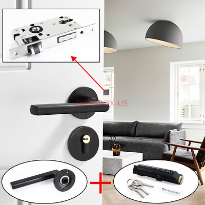 Silent Mute Split Door Lock Lever Handle Door Lock For Bedroom Bathroom Series
