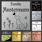 Briefkastenschild Klingelschild Türschild Namensschild selbstklebend mit Gravur