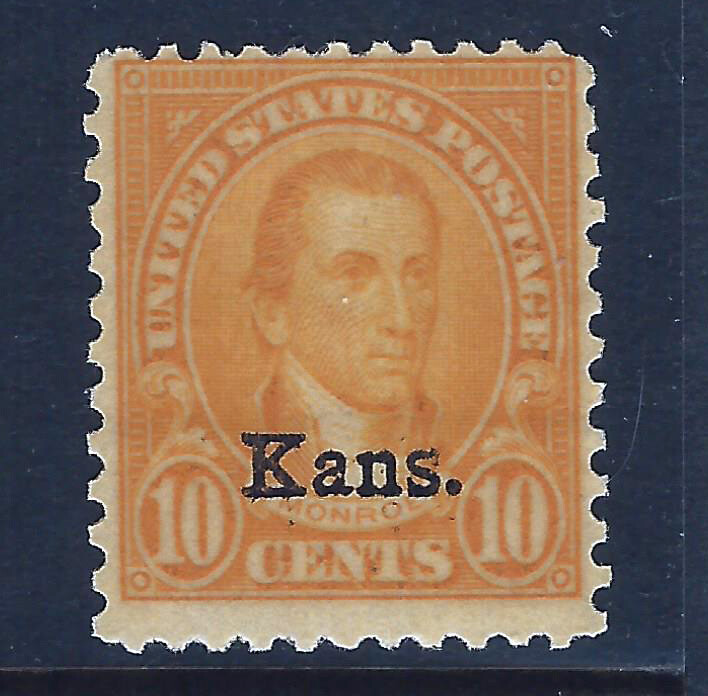 Bigjake: #668, 10 Cent Monroe - Kans overprint *NH | eBay