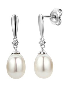 Details About Miore 9 Kt 375 White Gold Freshwater Pearl Drop Earrings With Diamonds 0 Details About Miore 9 Kt 375 White Gold Freshwater Pearl Drop Earrings With Diamonds 0