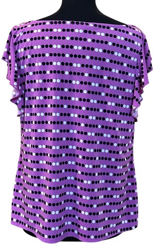 LOT of 2 Women's Multicolor Blouses Wassino Worthington Brands Polyester Size L - Picture 13 of 20