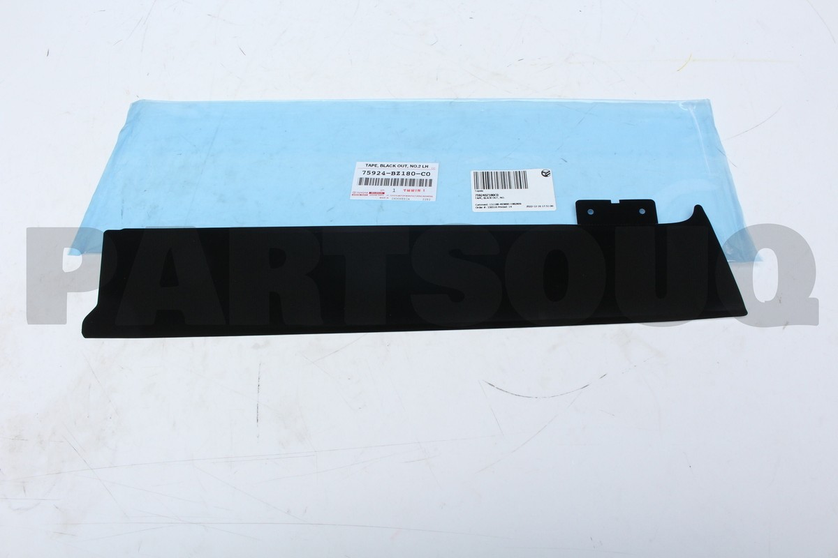 ◆h◆ 75924BZ180C0 Genuine Toyota TAPE, BLACK OUT, NO 75924-BZ180