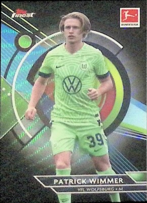 2022-23 Topps Finest Bundesliga VFL Wolfsburg Black Wave Patrick Wimmer /199