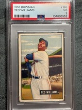 1951 BOWMAN TED WILLIAMS #165 PSA 3 VG